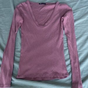 Zara Mauve Long Sleeve Top